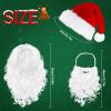 ROSAUI Santa Hat, Beard & Wig Set for Adults  Premium Santa Claus Costume Accessories Soft Elastic Strap Beard Classic Red Hat Fluffy White Wig Perfect for Christmas Parties & Holiday Fun view 2