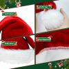 ROSAUI Santa Hat, Beard & Wig Set for Adults  Premium Santa Claus Costume Accessories Soft Elastic Strap Beard Classic Red Hat Fluffy White Wig Perfect for Christmas Parties & Holiday Fun view 3