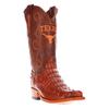 Vaccari Men's David Hand-Corded Top UT Longhorns Embroidery Genuine Cognac Hornback Alligator Narrow Square Toe Cowboy Boots - 8.5 D view 1