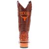 Vaccari Men's David Hand-Corded Top UT Longhorns Embroidery Genuine Cognac Hornback Alligator Narrow Square Toe Cowboy Boots - 8.5 D view 4