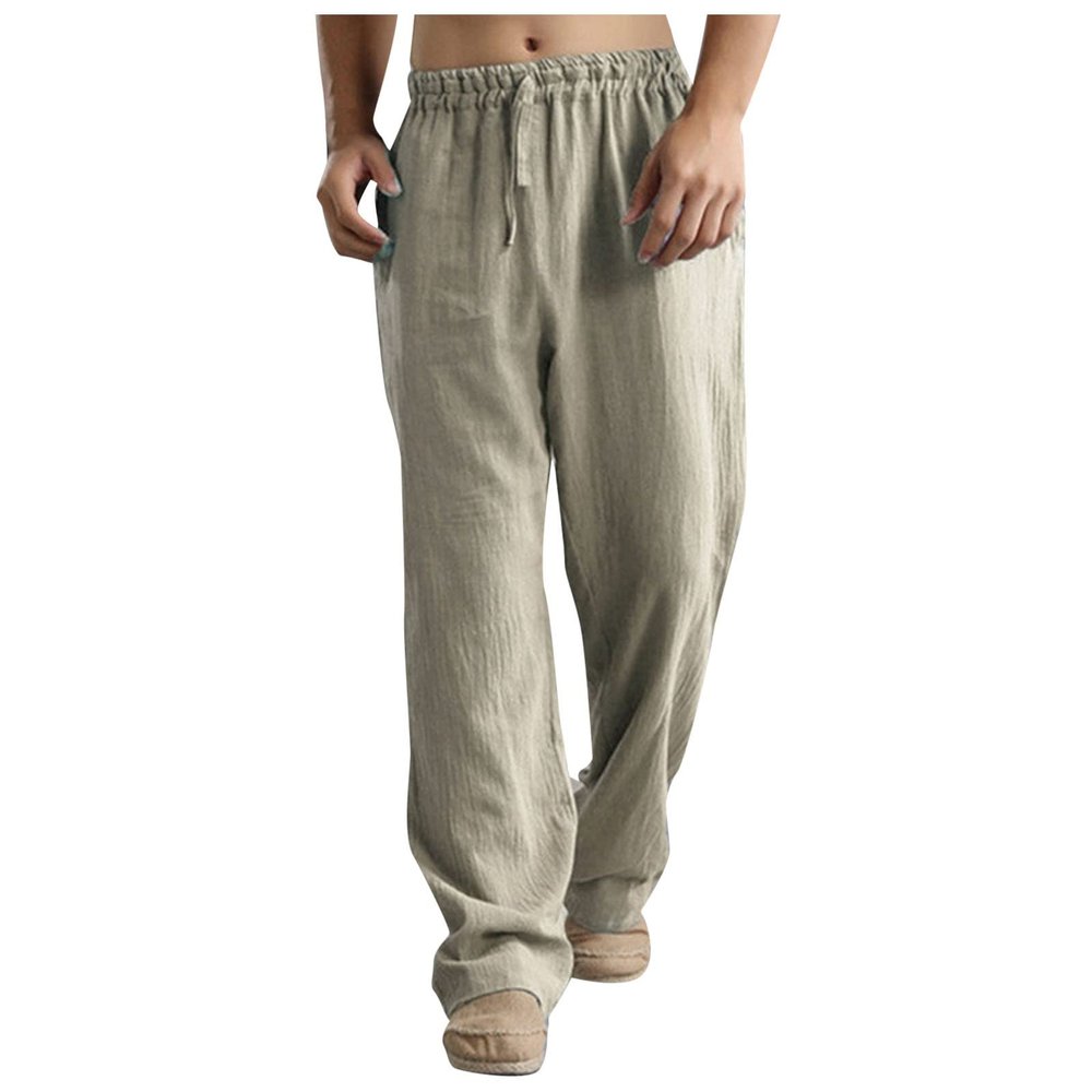 RTRDE Men's Sweatpants, Baggy Joggers with Pockets, Khaki, 5XL