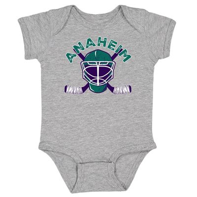 Anaheim Team Mask Kid's Bodysuit for Hockey Fans (Sport Grey, 6M)