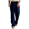 RTRDE Mens Sweatpants, Workout Pants Elastic Waist Pants with Pockets and Open Bottom Men's Casual Pants Drawstring Lightweight Breathable Workout Sweatpants for Men Joggers Sweatpants (5XL, Navy) view 1