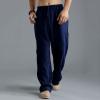 RTRDE Mens Sweatpants, Workout Pants Elastic Waist Pants with Pockets and Open Bottom Men's Casual Pants Drawstring Lightweight Breathable Workout Sweatpants for Men Joggers Sweatpants (5XL, Navy) view 4