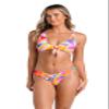 Hobie Women's Ruffle Bralette Bikini Swimsuit Top, Multi//Tropic Like It's Hot, Small view 1