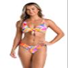 Hobie Women's Ruffle Bralette Bikini Swimsuit Top, Multi//Tropic Like It's Hot, Small view 3