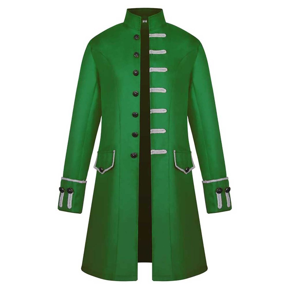 Halloween Costumes For Men Cosplay Gothic Victorian Jacket Medieval Tailcoat Jacket Vintage Steampunk Long Halloween Costume