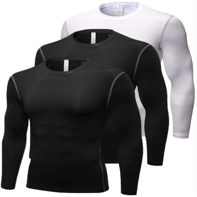 Compression Shirt Men Long Sleeve Thermal Workout Shirts Athletic Basketball Base Layer Undershirts Sports Top