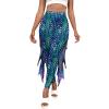 Alvivi Colorful Mermaid Leggings Women Fish Scale Printed High Waist Elastic Sports Fitness Yoga Pants Green Medium