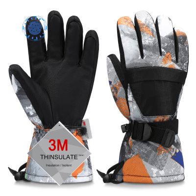 Odtmger Ski Gloves, Warmest Waterproof and Breathable Snow Gloves for Cold Weather, Fits Both Men & Women,for Parent Child Kids Outdoor