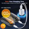 Electric Hand Warmers Rechargeable with Flashlight, LED Display, 17Hrs Warmth, Dual-Side 4 Levels Fast Heating Portable Pocket Heater for Hunting, Camping, Golf, Outdoor, Gifts for Women/Men view 4