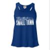Medium Royal Women Flowy USA American Flag Try That in A Small Town Sleeveless Tank Top T-Shirt view 1