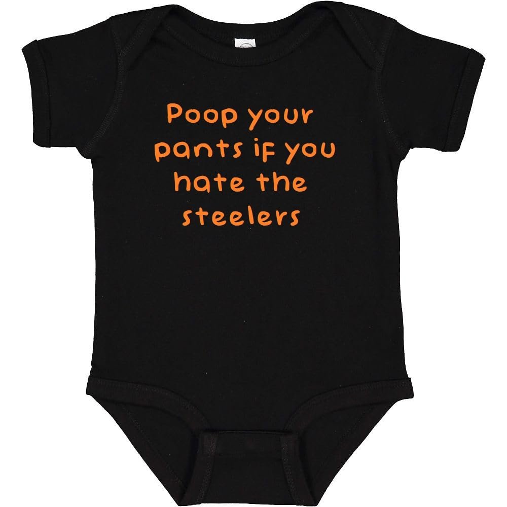 Bengals Fan Poop Your Pants if You Hate the Steelers Funny Bodysuit Outfit (Newborn)