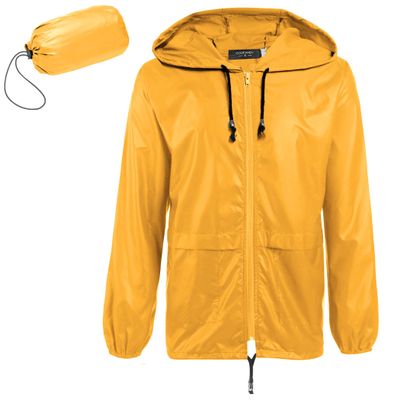 COOFANDY Men's Rain Jacket with Hood Waterproof Windbreakers