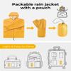COOFANDY Men's Rain Jacket with Hood Waterproof Windbreakers view 4