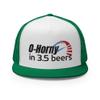 RIVEMUG 0 to Horny in 3.5 Beers Trucker Hat Flat Bill High Crown Adjustable Funny Adult Humor Cap view 2