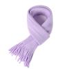 BEARUN Kids Knit Scarf Winter Fashion Solid Color Toddler Baby Scarves Neck Warmer Tassel Scarf for Boys Girls Purple view 2