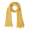 BEARUN Kids Knit Scarf Winter Fashion Solid Color Toddler Baby Scarves Neck Warmer Tassel Scarf for Boys Girls Yellow view 1