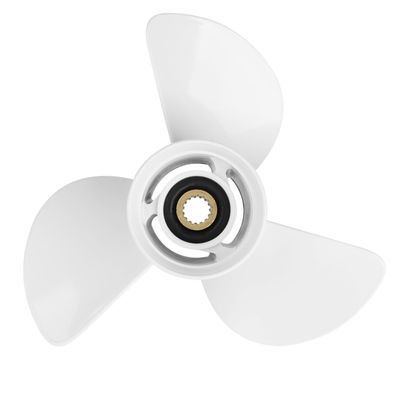 Gaoyeer 13 1/4x17 -K Aluminum Outboard Propeller Compatible with Yamaha Outboard Engines 60HP 70HP 75HP 80HP 85HP 90HP 115HP 130HP,15 Tooth,RH,White Aluminum Outboard Propeller 6E5-45945-01-EL