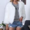 YRAETENM Womens Faux Fur Coat Trendy Zip Up Cropped Bubble Coats Long Sleeve Fleece Warm Short Winter Coats With Fuzzy Hoode view 2