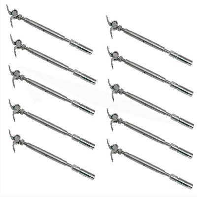 10 Pc Marine Boat SS 316 Swageless & Deck Toggle Turnbuckle for 3/16" Cable Wire