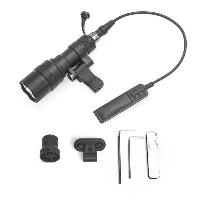 NOBUHIRO M300C 300 Lumens Tactical Flashlight, with Replaceable Mounting Rotating Base, Suitable for 20mm Picatinny & Mlok/Keymod Rail, Include with Remote Pressure & Push Button Switch