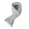BEARUN Kids Knit Scarf Winter Fashion Solid Color Toddler Baby Scarves Neck Warmer Tassel Scarf for Boys Girls Grey view 2