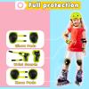 BURSUN Knee Pads for Kids Toddler Knee Pads and Elbow Pads Set Kids Protective Gear Set with Wrist Guards 3 in 1 Kids Knee Elbow Pads for Cycling Skating Bike Rollerblading Scooter, 3-14 Years view 2