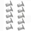 10 Pc Marine Boat Stainless Steel T316 1.75" H Top Mount Flat Hook SS Single Hook view 1