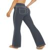 G4Free Petite Yoga Pants for Women with Pockets High Waisted Bootcut Dress Pants Casual Work (Grey,L,29") view 1