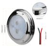 RVZONE Marine Boat Dome Light 12V LED Boat Interior Lights with Toggle Switch 5.5" LED Boat Cabin Light with Stainless Steel Surface Mount view 2
