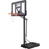 AWII SPORT Basketball Hoop Outdoor Protable 40/44/48 Inch Impact Backboard, 4.8-10FT Height Adjustable Basketball Hoop Goal System with Wheels for Adults view 1