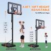 AWII SPORT Basketball Hoop Outdoor Protable 40/44/48 Inch Impact Backboard, 4.8-10FT Height Adjustable Basketball Hoop Goal System with Wheels for Adults view 3