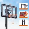 AWII SPORT Basketball Hoop Outdoor Protable 40/44/48 Inch Impact Backboard, 4.8-10FT Height Adjustable Basketball Hoop Goal System with Wheels for Adults view 4