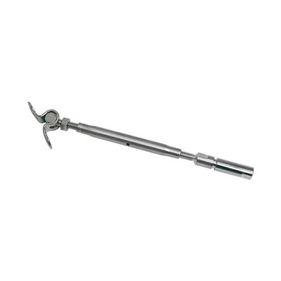 DBMIMPORTERS Marine Grade Stainless Steel Swageless Deck Toggle Turnbuckle Fitting 1/8" Cable