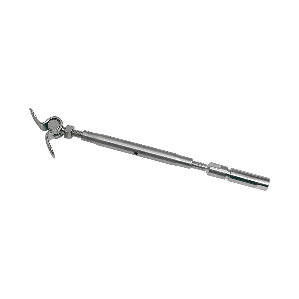 DBMIMPORTERS Marine Grade Stainless Steel Swageless Deck Toggle Turnbuckle Fitting 1/8" Cable