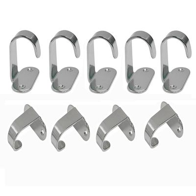 1.75" H Boat Hook Top Mount Flat Hook Stainless Steel Clamp Boat Holder 10 Pcs