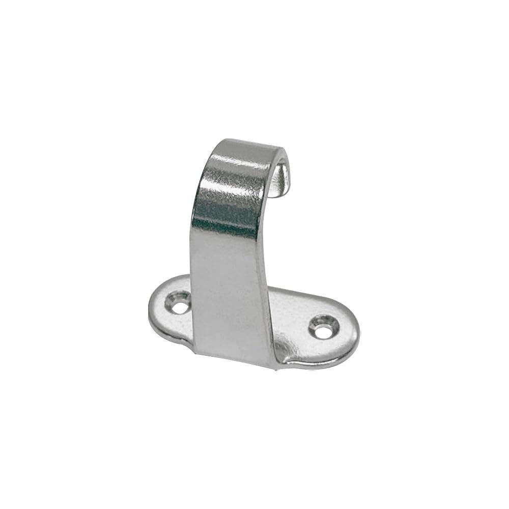 1.25" H Boat Hook Top Mount Flat Hook Stainless Steel Spring Clamp Boat Holders