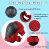 BURSUN Knee Pads for Kids Toddler Knee Pads and Elbow Pads Set Kids Protective Gear Set with Wrist Guards 3 in 1 Kids Knee Elbow Pads for Cycling Skating Bike Rollerblading Scooter, 3-14 Years view 3