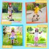 BURSUN Kids Protective Gear Set - 3 in 1 Knee and Elbow Pads for Cycling, Skating, Bike, Rollerblading, Scooter - Wrist Guards - 3-14 Years view 4