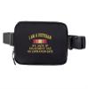 Belt Bag I Am A Veteran Crossbody Bags Oath Of Enlistment Embroidered Waist Packs With 3 Pockets (Black) view 1