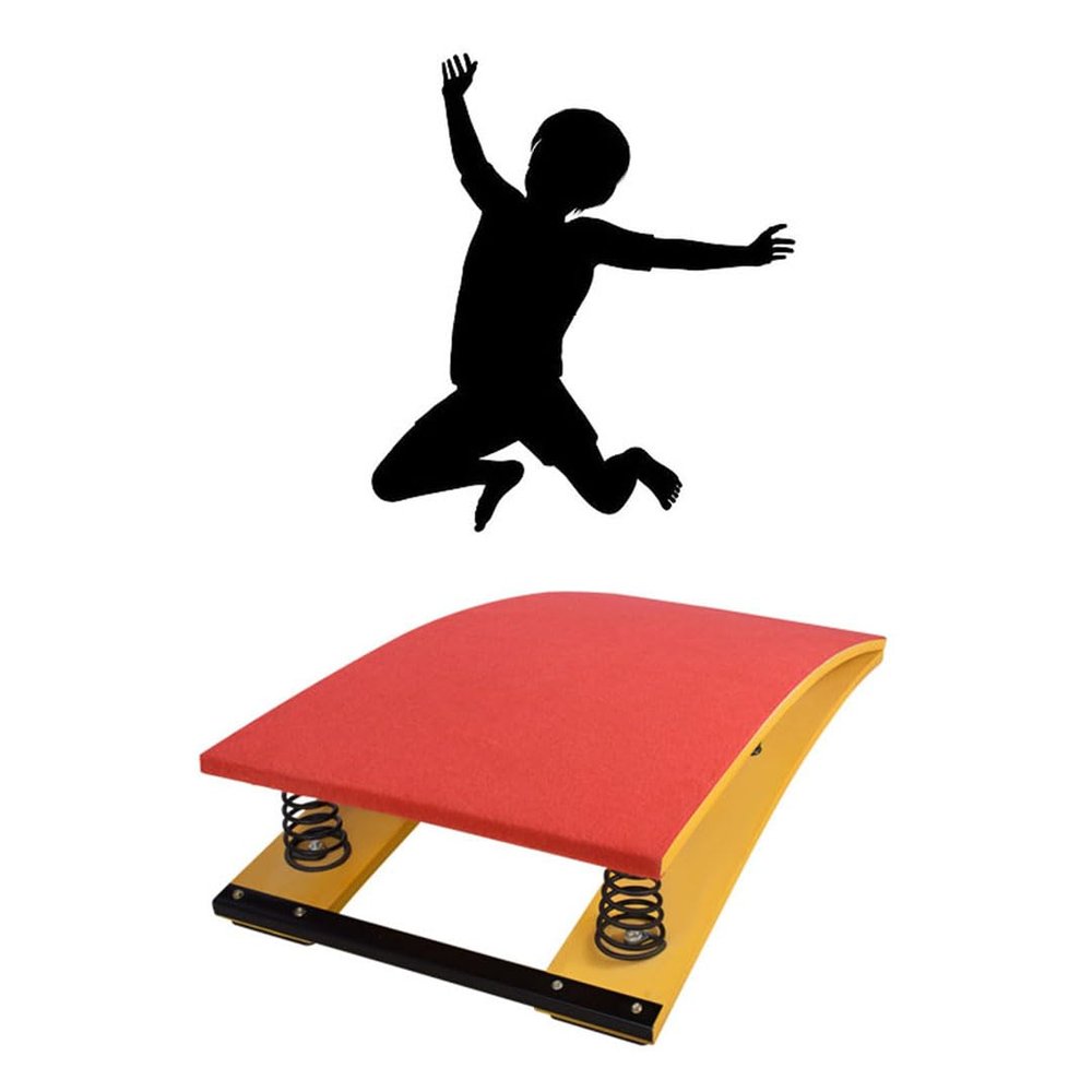 HTRY Children's Gymnastics Springboard Pedal, Built-in Thickened Spring, Wooden Board, Takeoff and Somersault Power Board Elastic Board(Size:Four Springs50*80 * 20cm,Color:red)