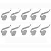 DBMIMPORTERS 10 Pc Marine Stainless Steel Side Mount Lashing Hooks for Cargo net,Boat,2" H view 1