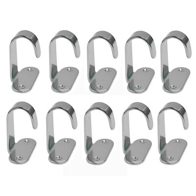 DBMIMPORTERS 10 Pcs Marine Stainless Steel Top Mount Lashing Hooks for Cargo net,Boat,1.75" H