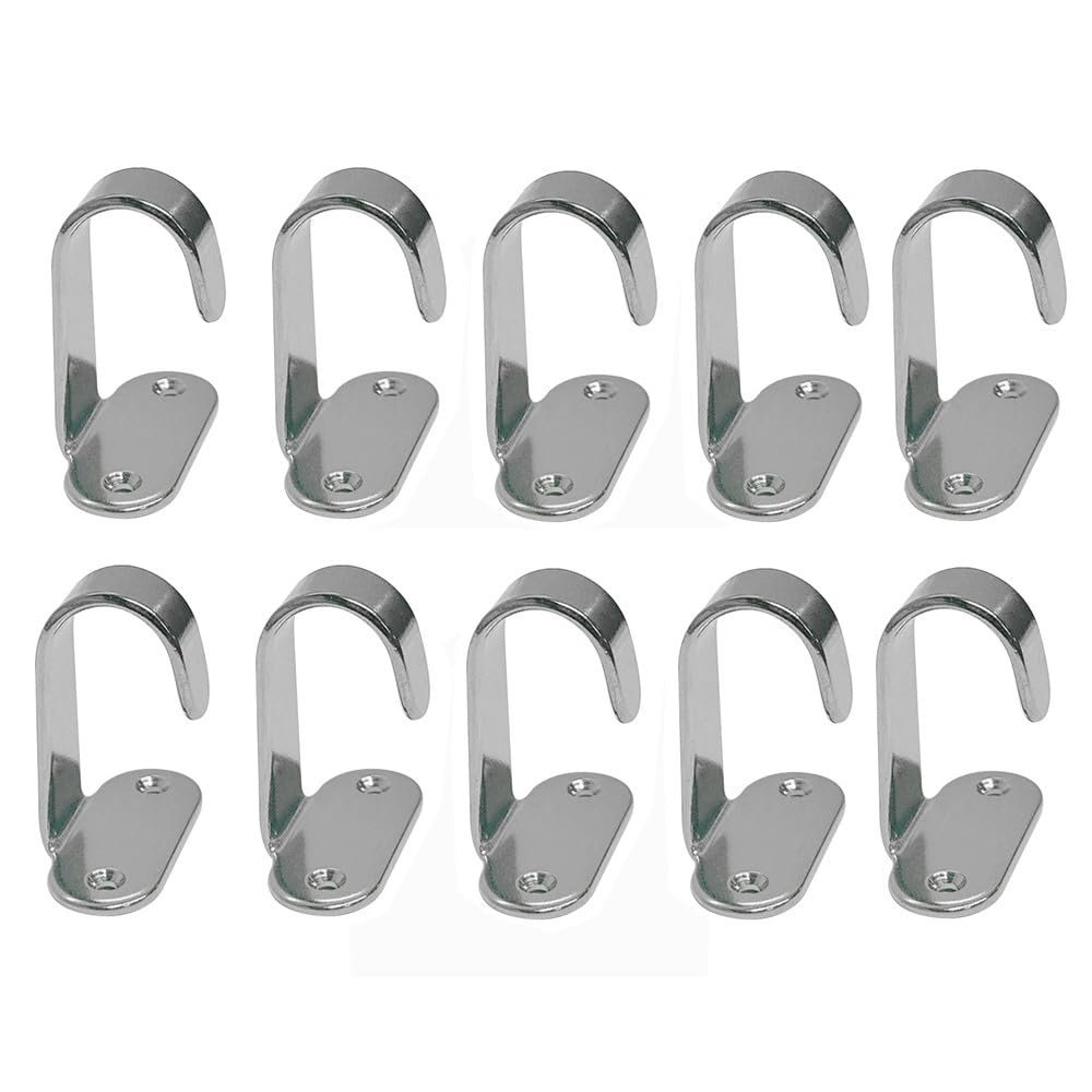 DBMIMPORTERS 10 Pcs Marine Stainless Steel Top Mount Lashing Hooks for Cargo net,Boat,1.75" H