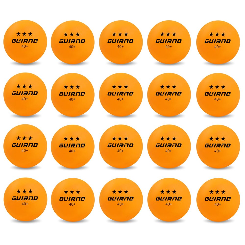 Guirnd 20 Pack Ping Pong Balls, 3 Star Table Tennis Balls, 40+ Pong Ball Competition and Recreational Play, Abs Ping Pong Ball