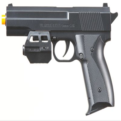 VP99 Spring Powered Airsoft Pistol with Flashlight (Color: Black)