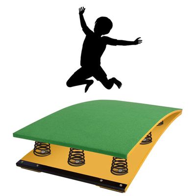 HTRY Adult Spring Springboard With Built-in Thick Springs, High-quality Wooden Boards, Felt, Takeoff Elastic Board, Somersault Booster, Suitable For Gyms, Sports Club(Size:Nine60*120*26cm,Color:green)