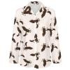 Bald Eagle Pattern Women's Shirts Button Down Long Sleeve Blouses Casual T-Shirt Tee Top L view 4