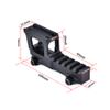 ZTFSETD Tactical Scope Mount for T1 T2 Red Dot Sight PEQ DBAL-A2 and Magnifiers,Picatinny Rail Heightening Bracke Base Riser,Black view 3